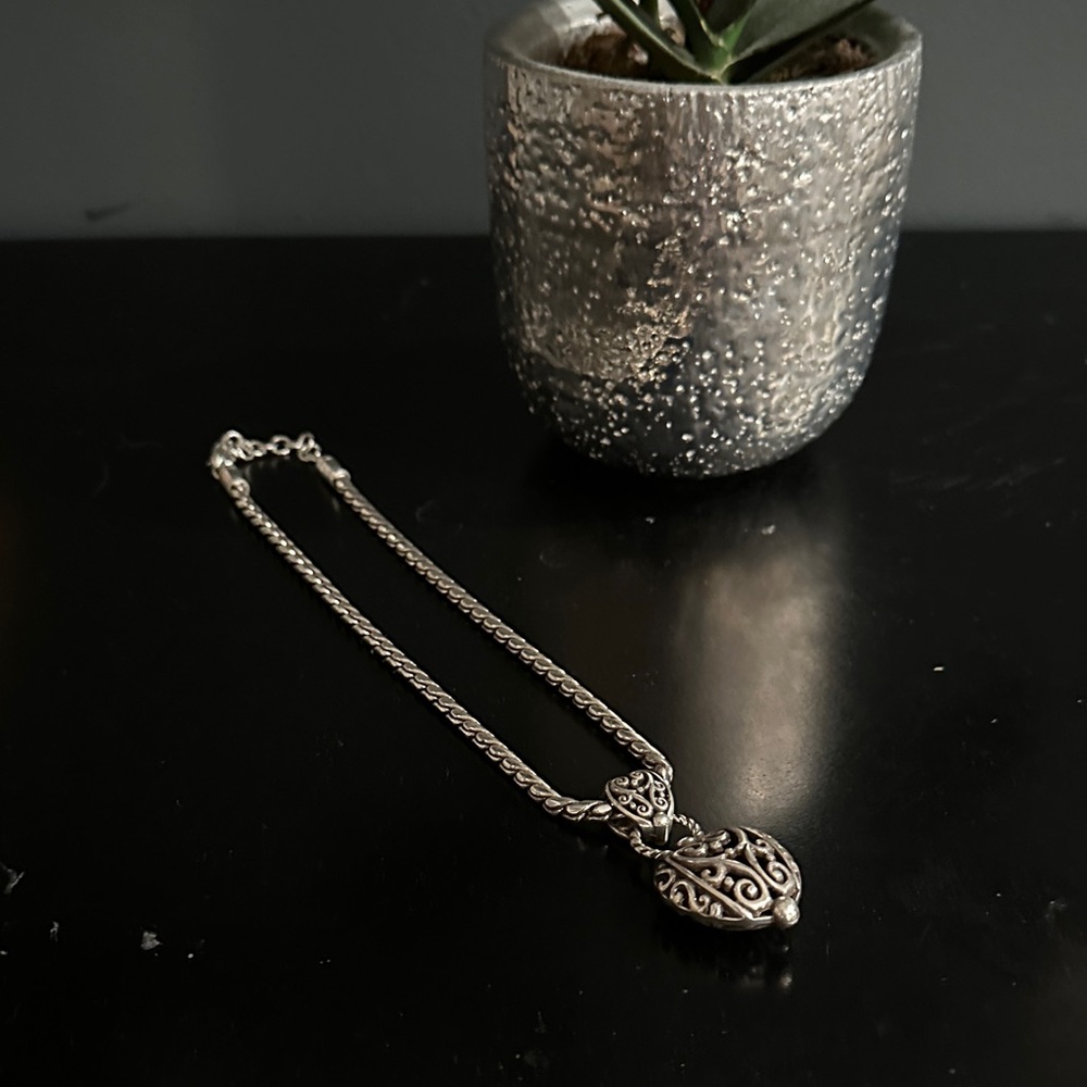 Brighton Intricate Silver Heart Necklace